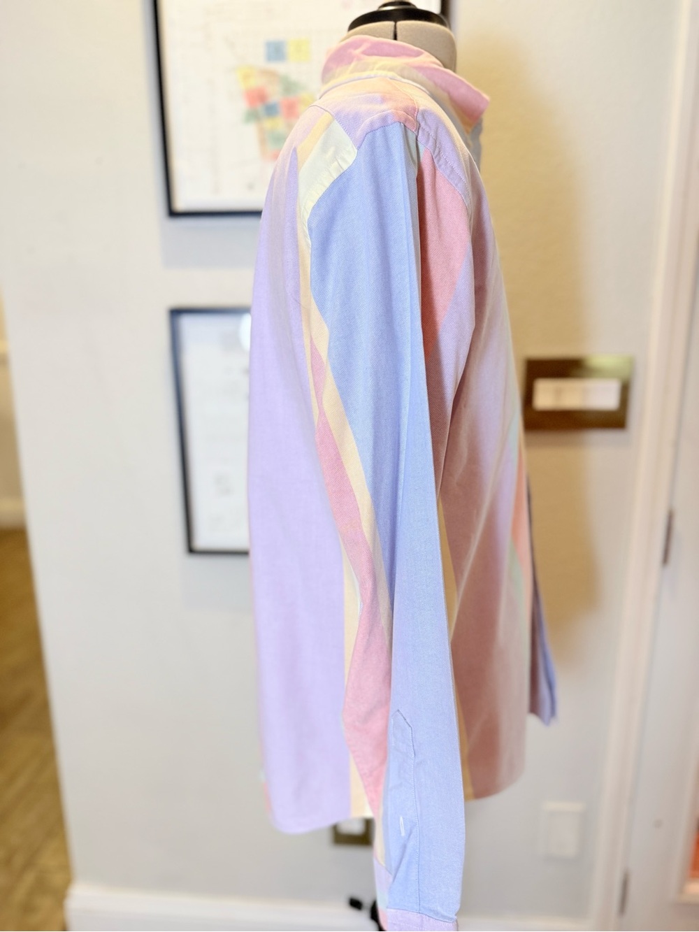 Brooks Brothers Friday Shirt Men's L Pastel Multicolor Stripe Button-Down - Picture 8 of 9
